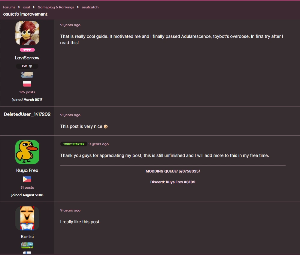 forum post